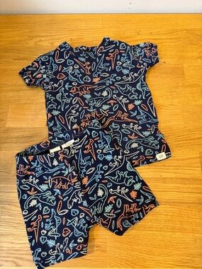 💚 5 for $15/ GAP Navy Blue Dinosaur-Print Kids Pajama Set